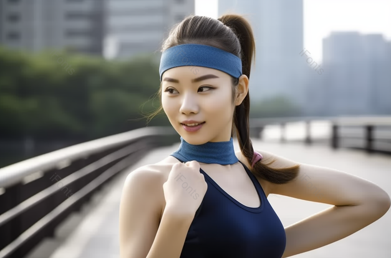 亚洲年轻女子运动后休息摄影图,高清,摄影图,摄影图片,图片大全,摄影图免费下载